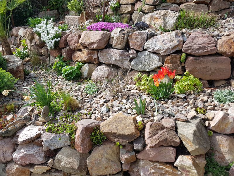 River Rock Garden Installation