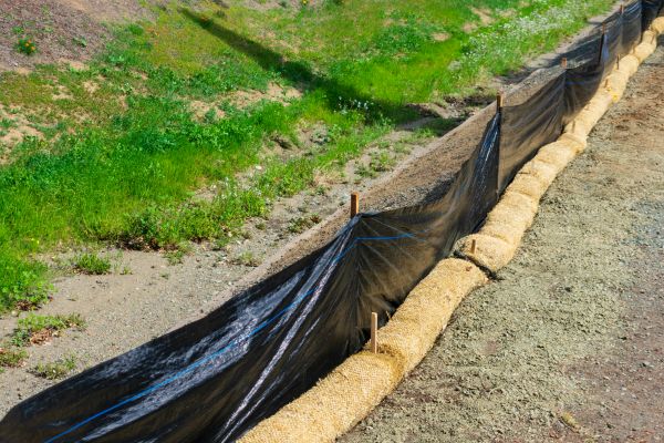 Straw Wattle Installation in Bellingham
